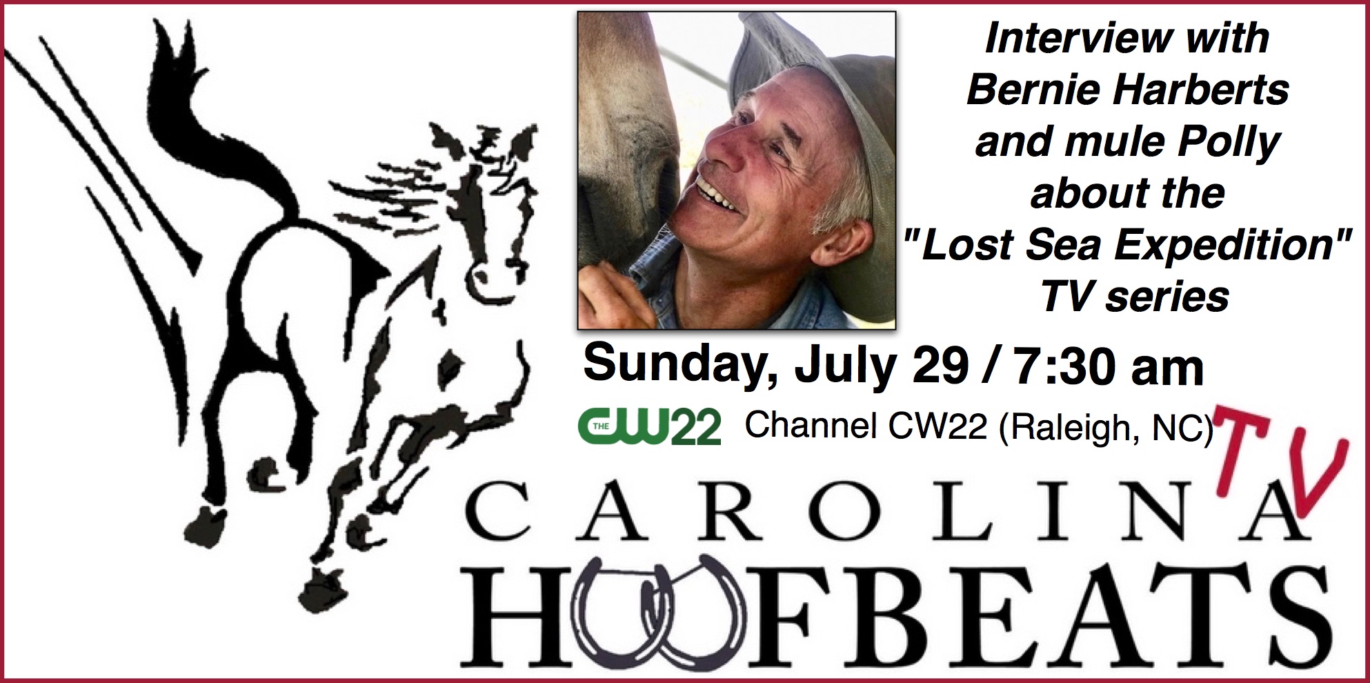 "Lost Sea Expedition" interview on "Carolina Hoofbeats" TV show