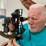Hugo Vihlen: Crossing the Atlantic on a 5' 4" Sailboat Hugo Vihlen demonstrating the sextant he used on his sailboat Father's Day